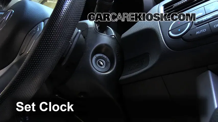 How to Set the Clock / Change Time on a 2009 Acura RDX 2.3L 4 Cyl. Turbo